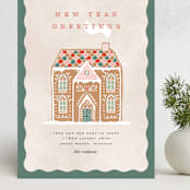"Holiday Greetings" - Holiday Cards in Pine by Pixel and Hank - Front