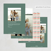 "Holiday Greetings" - Holiday Cards in Pine by Pixel and Hank - Back of Card Options