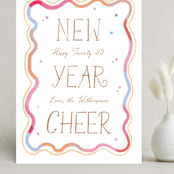 "New year Squiggle" - Holiday Cards in Candy by Creo Study - Front
