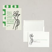 "Offering" - Holiday Cards in Grass by Annie Clark - Assembled