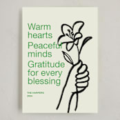 "Offering" - Holiday Cards in Grass by Annie Clark - Full Design