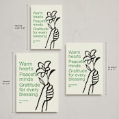 "Offering" - Holiday Cards in Grass by Annie Clark - Formats Available