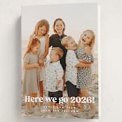 "here we go!" - Holiday Cards in Snow by Kristie Kern - Folded Card