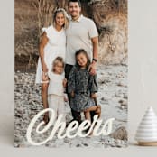 "vintage script" - Holiday Cards in Snowflakes by Morgan Kendall - Front