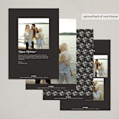 "vintage script" - Holiday Cards in Snowflakes by Morgan Kendall - Back of Card Options