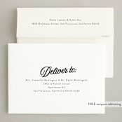 "vintage script" - Holiday Cards in Snowflakes by Morgan Kendall - FREE Recipient Addressing