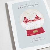 "Golden Gate Globe" - Holiday Cards in Winter by Laura Bercovich - Detail
