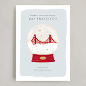 "Golden Gate Globe" - Holiday Cards in Winter by Laura Bercovich - Full Design