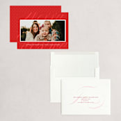 "Swashes" - Holiday Cards in Mulled Wine by Ellis - Assembled