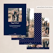"Grateful Holiday" - Holiday Cards in Royals by Christie Kelly - Back of Card Options