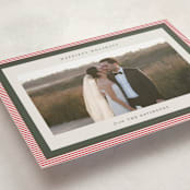"Modern striped frame" - Holiday Cards in Candy Cane by Jackie Crawford - Detail