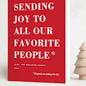 "You Made the List" - Holiday Cards in Candy Apple by Amy Payne - Folded Card