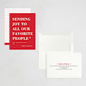 "You Made the List" - Holiday Cards in Candy Apple by Amy Payne - Assembled
