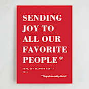 "You Made the List" - Holiday Cards in Candy Apple by Amy Payne - Full Design