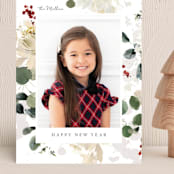 "Winter Gardens" - Holiday Cards in Snow by Kelly Ventura - Front