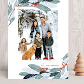 "Wintery Eucalyptus" - Holiday Cards in Snow by Angel Walker - Front