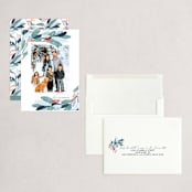 "Wintery Eucalyptus" - Holiday Cards in Snow by Angel Walker - Assembled
