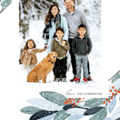 "Wintery Eucalyptus" - Holiday Cards in Snow by Angel Walker - Detail