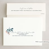 "Wintery Eucalyptus" - Holiday Cards in Snow by Angel Walker - FREE Recipient Addressing