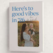 "Good vibes in 25" - Holiday Cards in Bluebell by Jackie Crawford - Folded Card