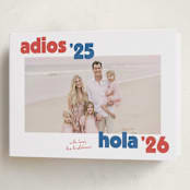 "adios" - Holiday Cards in Azure by Megan Davis - Folded Card