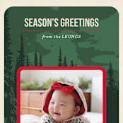 "Pine Mountain" - Holiday Cards in Pine by Alex Elko Design - Detail