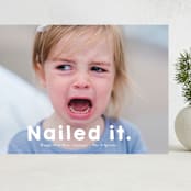 "Nailed It" - Holiday Cards in Snow by Jackie Crawford - Front
