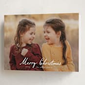 "Winter Greetings" - Holiday Cards in Snow by Ashley Iwafuchi - Folded Card