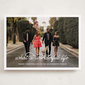 "What A Wonderful Life" - Holiday Cards in Snowflake by Leah Ragain - Front