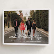 "What A Wonderful Life" - Holiday Cards in Snowflake by Leah Ragain - Folded Card