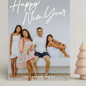 "Caroling" - Holiday Cards in Snow by Robert and Stella - Front