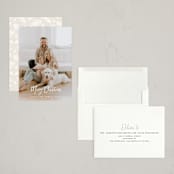 "Chic Script" - Holiday Cards in Snowflake by Cass Loh - Assembled