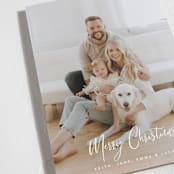 "Chic Script" - Holiday Cards in Snowflake by Cass Loh - Detail