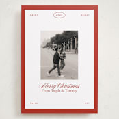 "newsie" - Holiday Cards in Candy Cane by Ellen Schlegelmilch - Front