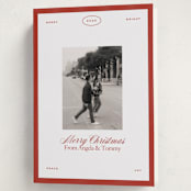 "newsie" - Holiday Cards in Candy Cane by Ellen Schlegelmilch - Folded Card