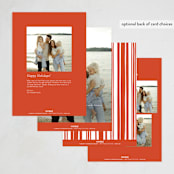 "Peppermint Stripe" - Holiday Cards in Peppermint by Robert and Stella - Back of Card Options