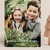 "sending all our LOVE" - Holiday Cards in Moon by Tanya Lee of Frooted Design - Front