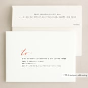 "sending all our LOVE" - Holiday Cards in Moon by Tanya Lee of Frooted Design - FREE Recipient Addressing