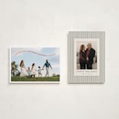 "Simple Twist" - Holiday Cards in Poinsettia by Erica Krystek - Photo Orientation Options