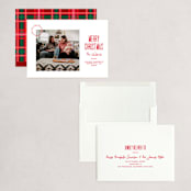 "Modern Move" - Holiday Cards in Cardinal by Owl and Toad - Assembled