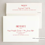 "Modern Move" - Holiday Cards in Cardinal by Owl and Toad - FREE Recipient Addressing