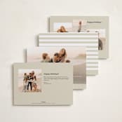 "Simple Type" - Holiday Cards in Linen by Angela Thompson - Back of Card Options