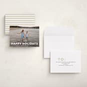 "Simple Type" - Holiday Cards in Linen by Angela Thompson - Assembled