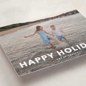 "Simple Type" - Holiday Cards in Linen by Angela Thompson - Detail