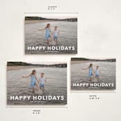 "Simple Type" - Holiday Cards in Linen by Angela Thompson - Formats Available