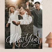 "Christmas script" - Holiday Cards in Frost by Erin German - Front