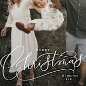 "Christmas script" - Holiday Cards in Frost by Erin German - Detail