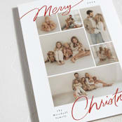 "Delightful Mix" - Holiday Cards in Brick by Everett Paper Goods - Detail
