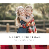 "Flannel" - Holiday Cards in Cranberry by Amy Payne - Detail