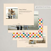 "headline" - Holiday Cards in Champagne by Annie Clark - Back of Card Options